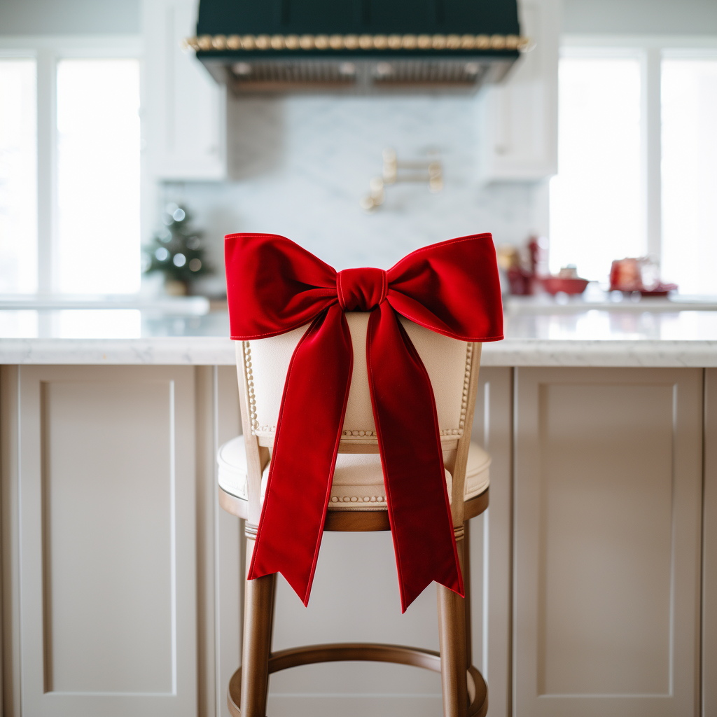 Christmas bow kitchen